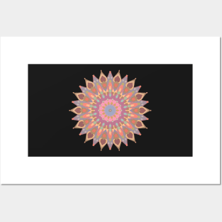 Imperfect Speckled hearts Mandala Posters and Art